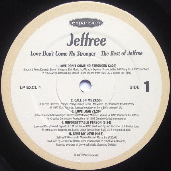 Jeffree* : Love Don't Come No Stronger The Best Of Jeffree (aka Jeff Perry) (LP, Comp)