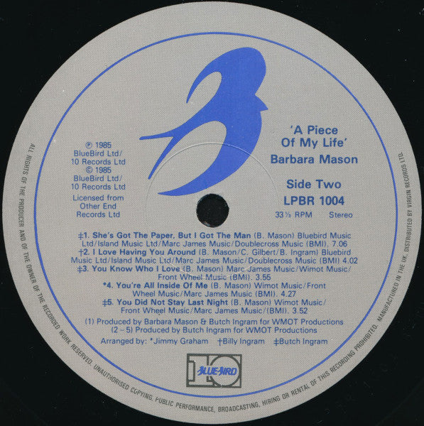 Barbara Mason : A Piece Of My Life (LP, Album)