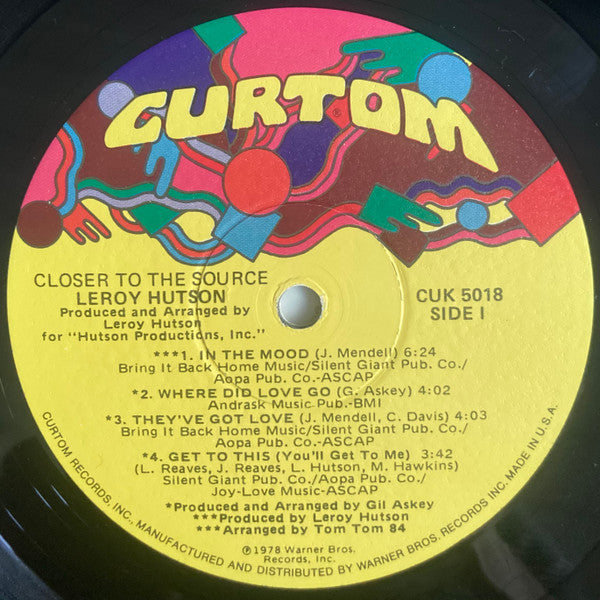 LeRoy Hutson : Closer To The Source (LP, Album, WW )