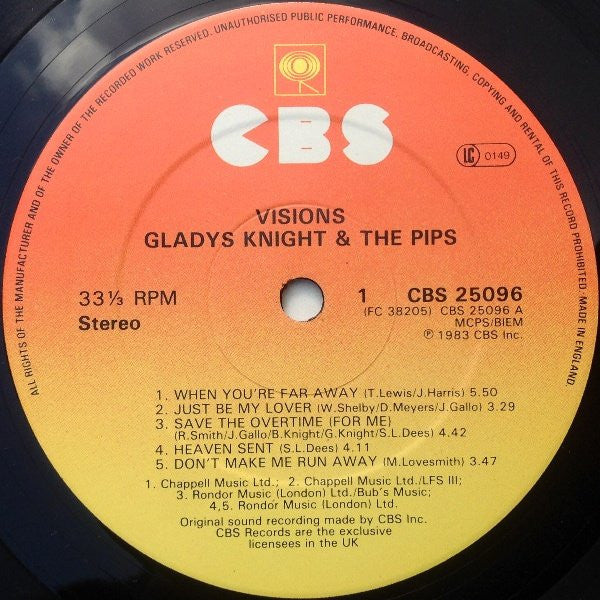 Gladys Knight & The Pips* : Visions (LP, Album)