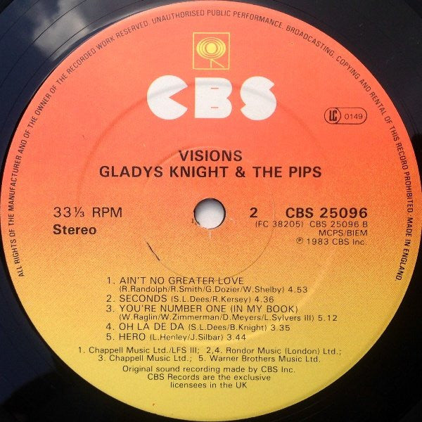 Gladys Knight & The Pips* : Visions (LP, Album)
