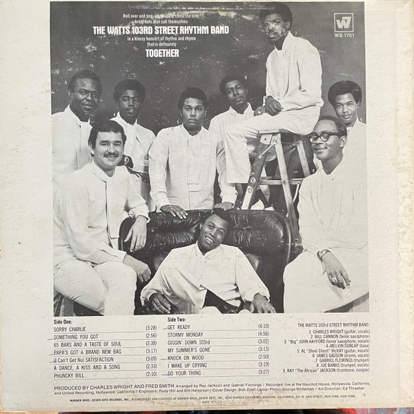 Charles Wright & The Watts 103rd St Rhythm Band : Together (LP, Album, San)