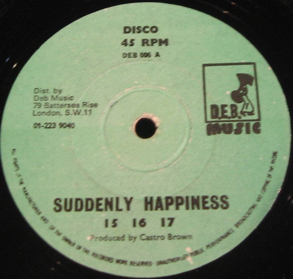 15 16 17 : Suddenly Happiness (12", Maxi)