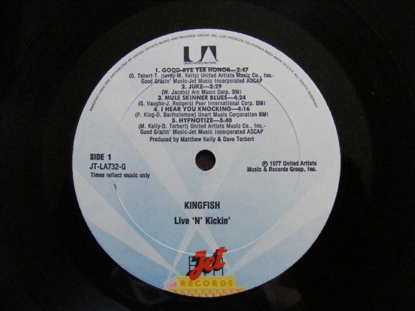 Kingfish : Live 'N' Kickin' (LP, Album, All)