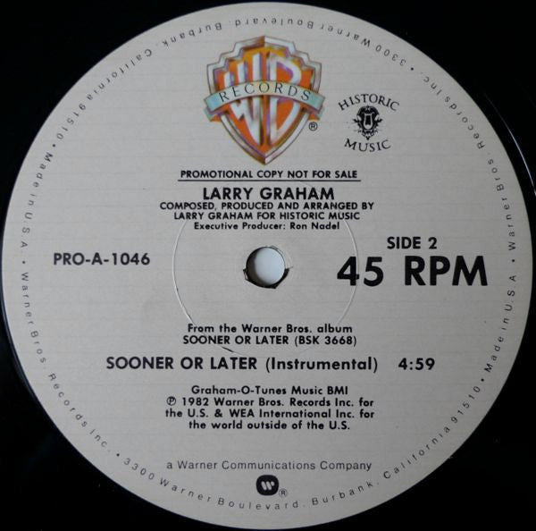 Larry Graham : Sooner Or Later (12", Promo)