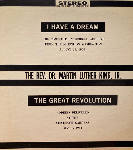 Dr. Martin Luther King, Jr. : I Have A Dream The Great Revolution (LP)