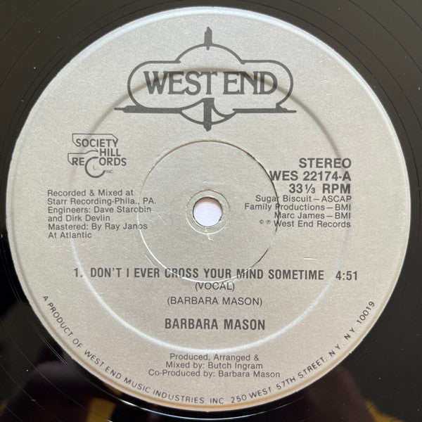 Barbara Mason : Don't I Ever Cross Your Mind Sometime (12")