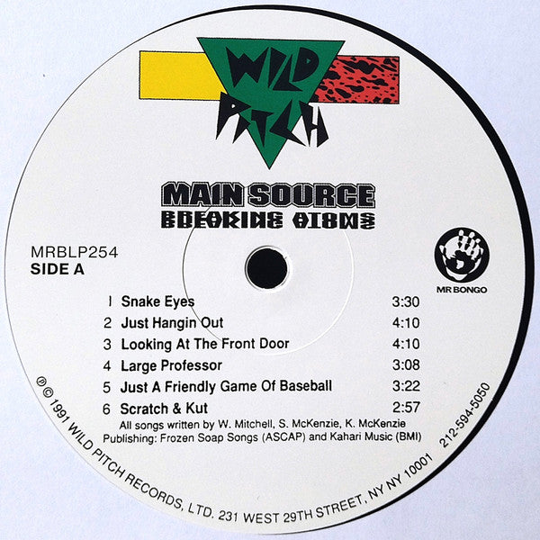 Main Source : Breaking Atoms  (LP, Album, RE)