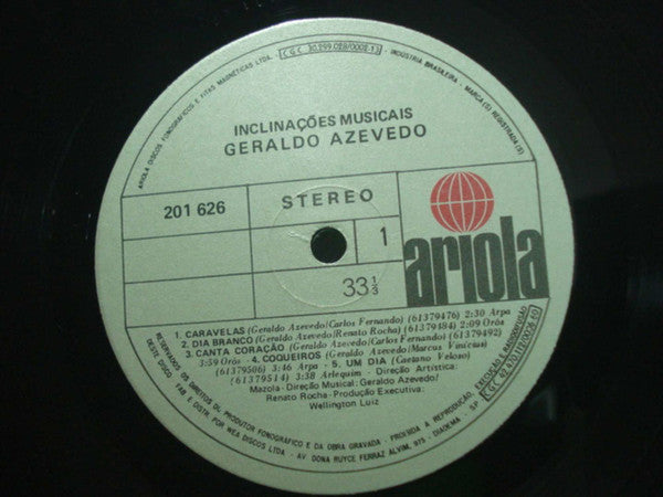 Geraldo Azevedo : Inclinações Musicais (LP, Album)