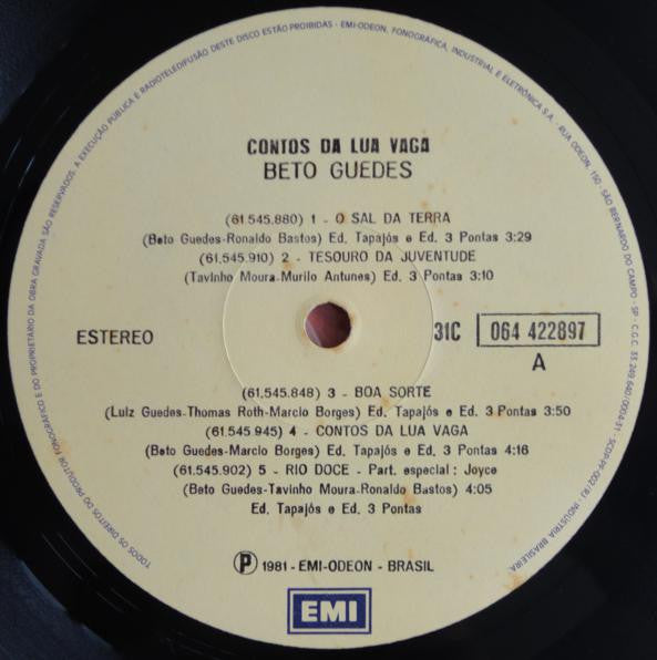 Beto Guedes : Contos Da Lua Vaga (LP, Album)
