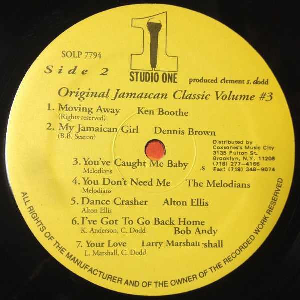 Various : Original Jamaican Classics - Volume 3 (LP, Comp)