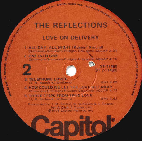 The Reflections : Love On Delivery (LP, Album)