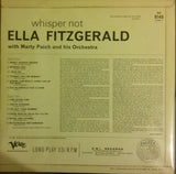 Ella Fitzgerald With Marty Paich Orchestra : Whisper Not (LP, Album, Mono)