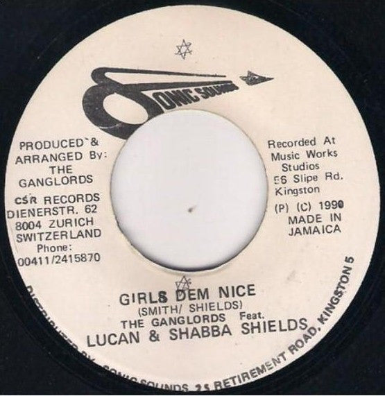 Ganglords Featuring Lucan Scissors & Shabba Shields : Girls Dem Nice (7")