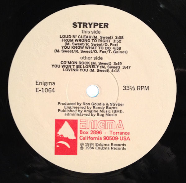 Stryper : The Yellow And Black Attack (12", EP, RP)