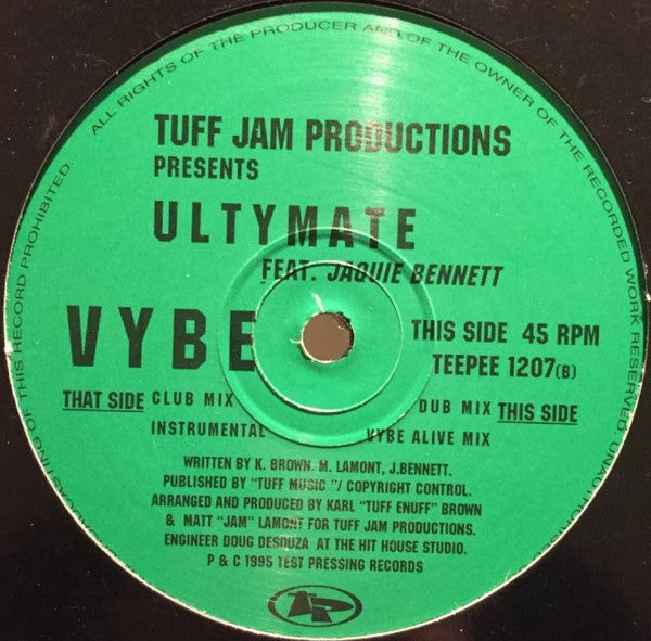 Tuff Jam Presents Ultymate Feat. Jacquee Bennett : Vybe (12")