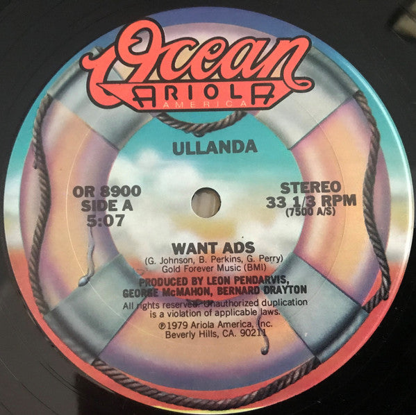 Ullanda* : Want Ads / Around And Around (12")