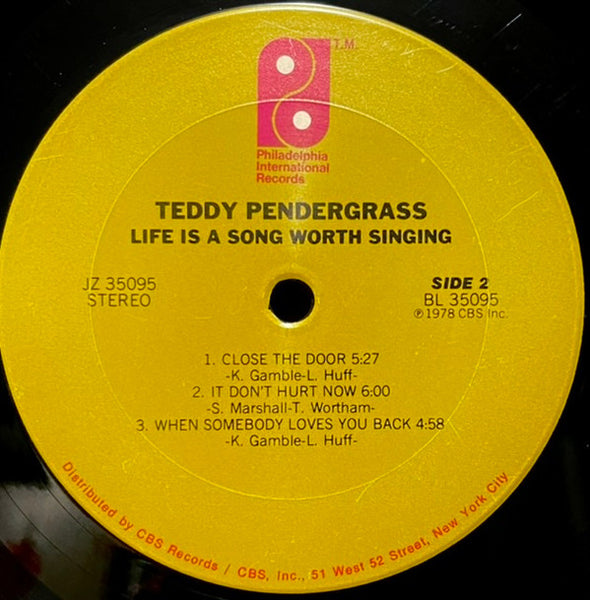 Teddy Pendergrass : Life Is A Song Worth Singing (LP, Album, Pit)