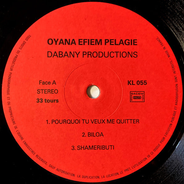 Oyana Efiem Pelagie : Oyana Efiem Pelagie (LP)