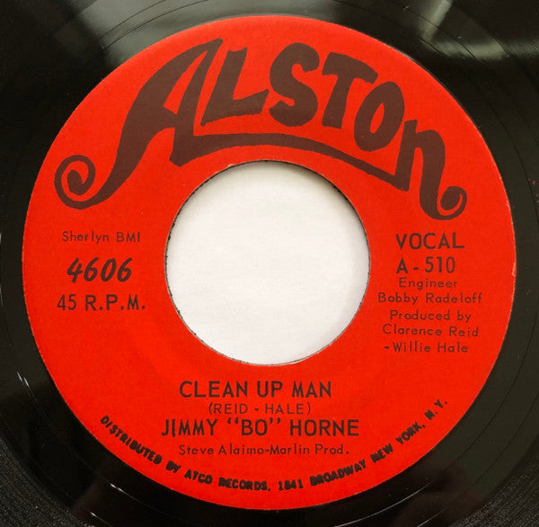 Jimmy "Bo" Horne : Clean Up Man / Down The Road Of Love (7", Single)