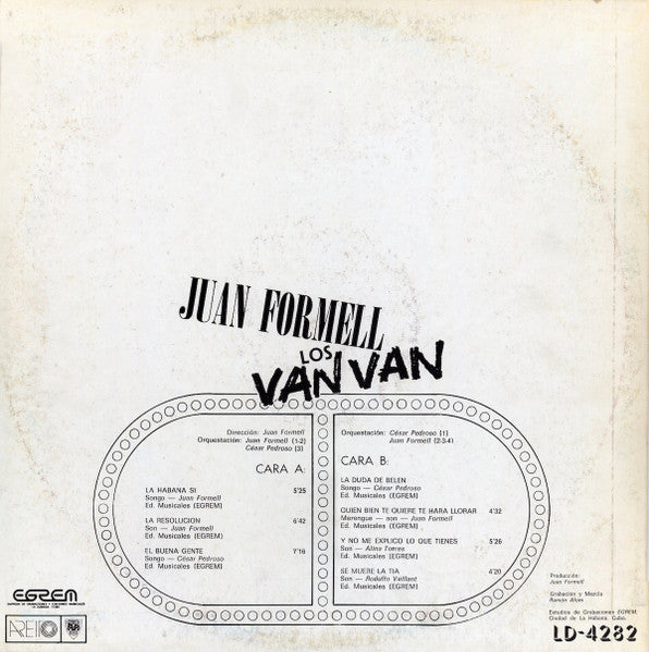 Los Van Van : La Habana Sí (LP, Album, Yel)
