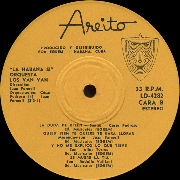 Los Van Van : La Habana Sí (LP, Album, Yel)