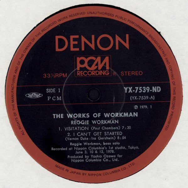 Reggie Workman : The Works Of Workman (LP, Album)