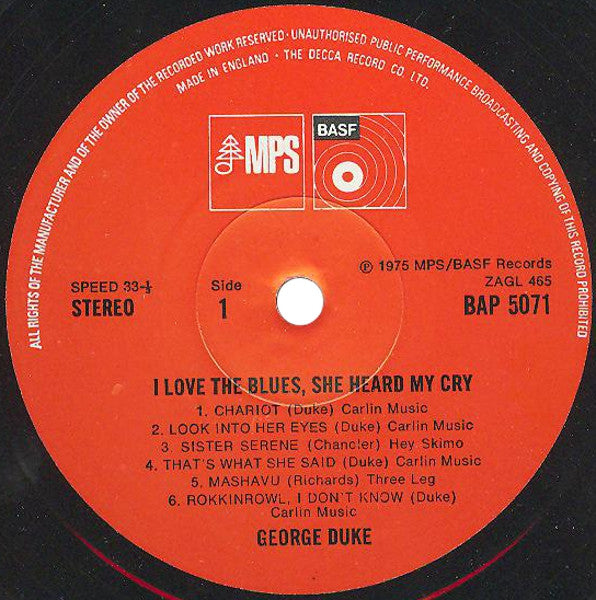 George Duke : I Love The Blues, She Heard My Cry (LP, Album)