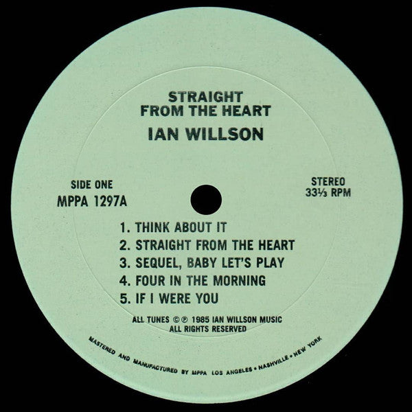 Ian Willson : Straight From The Heart (LP, Album)