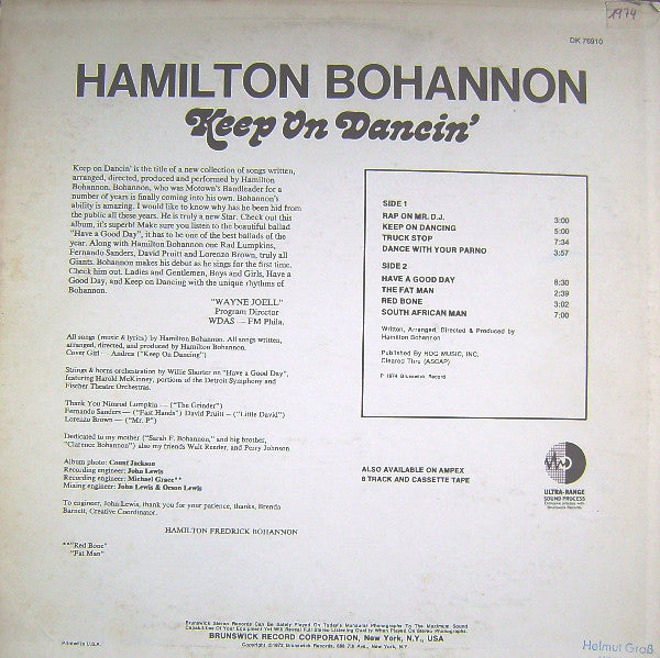 Bohannon* : Keep On Dancin' (LP, Album)