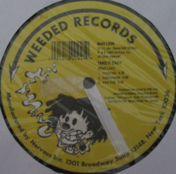 Mad Lion : Take It Easy / Big Box Of Blunts (12", Single, RE)