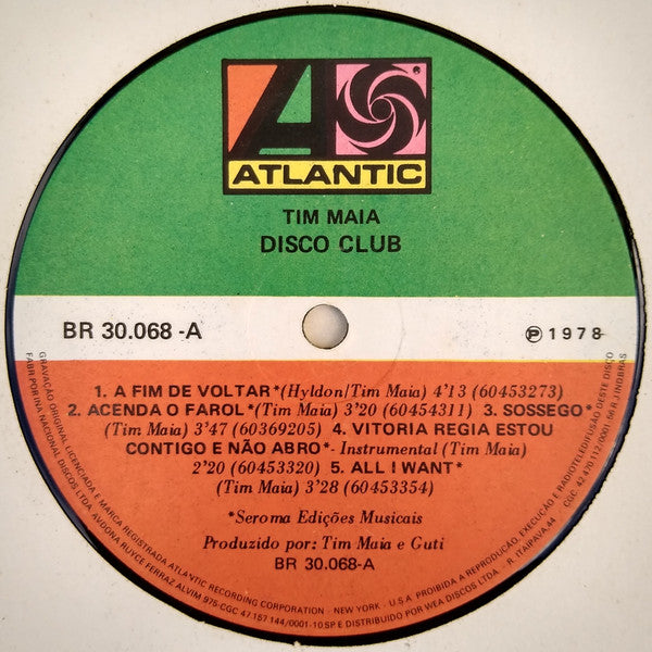 Tim Maia : Disco Club (LP, Album)