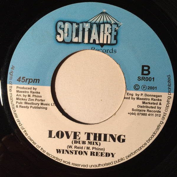 Winston Reedy : Love Thing (7", RP)