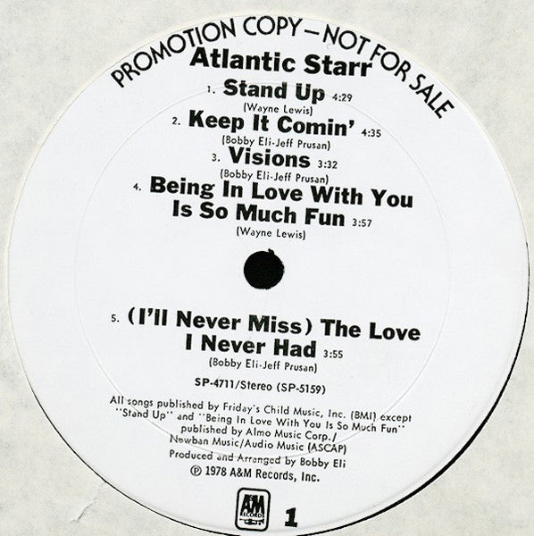 Atlantic Starr : Atlantic Starr (LP, Album, Promo, Mon)