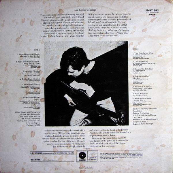 Leo Kottke : Mudlark (LP, Album, RE)
