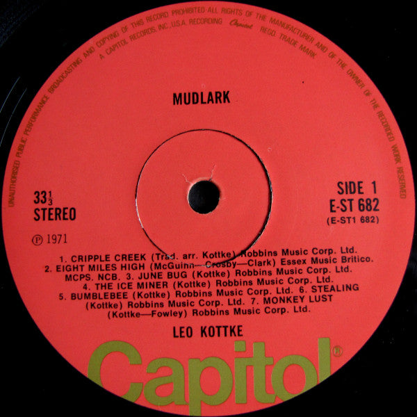 Leo Kottke : Mudlark (LP, Album, RE)
