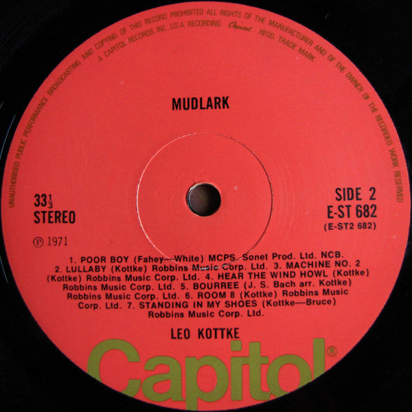 Leo Kottke : Mudlark (LP, Album, RE)