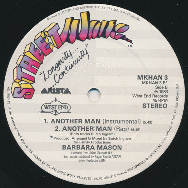 Barbara Mason : Another Man (12", Single, Dic)