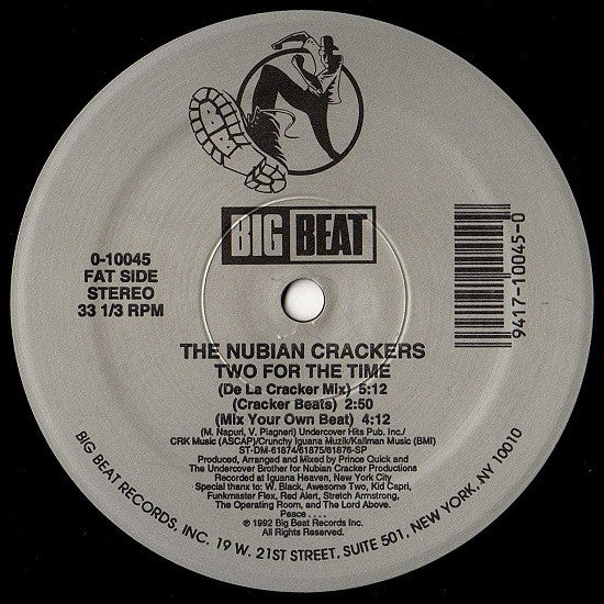 Nubian Crackers : Two For The Time (12")