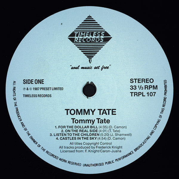 Tommy Tate : Tommy Tate (LP, Album, RE, DMM)