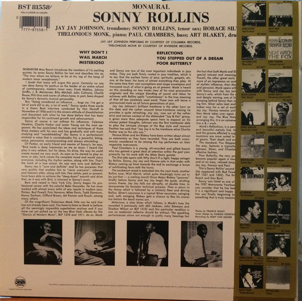 Sonny Rollins : Volume 2 (LP, Album, Mono, RE, RM)
