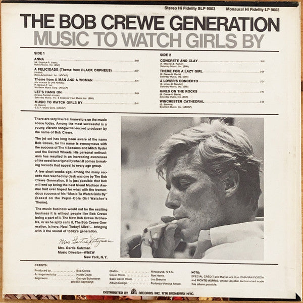 The Bob Crewe Generation : Music To Watch Girls By (LP, Album)