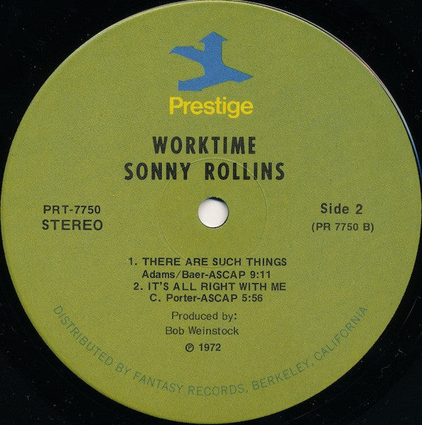 Sonny Rollins : Worktime! (LP, Album, RE, RM)