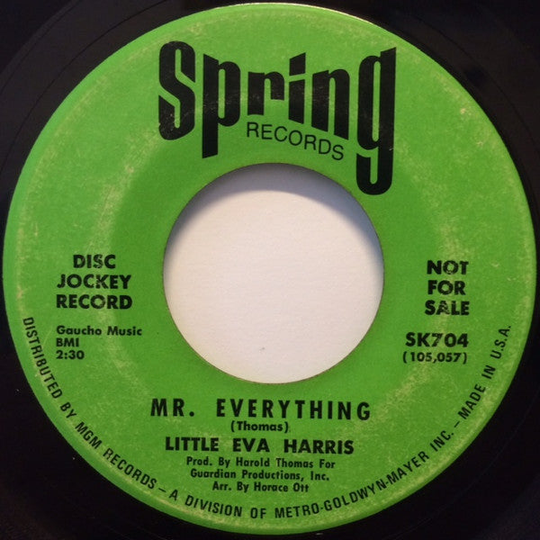 Little Eva Harris* : Get Ready - Uptight / Mr. Everything (7", Promo, MGM)