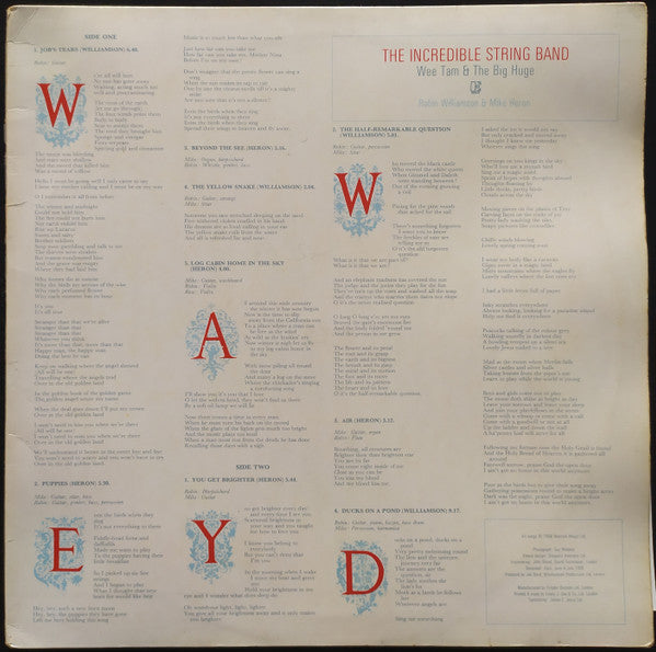 The Incredible String Band : Wee Tam & The Big Huge (2xLP, Album, Mono)