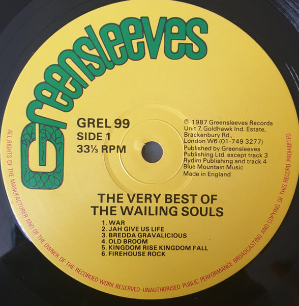 Wailing Souls : The Very Best Of (LP, Comp)