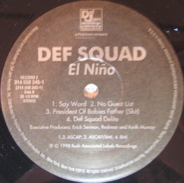 Def Squad : El Niño (2xLP, Album)