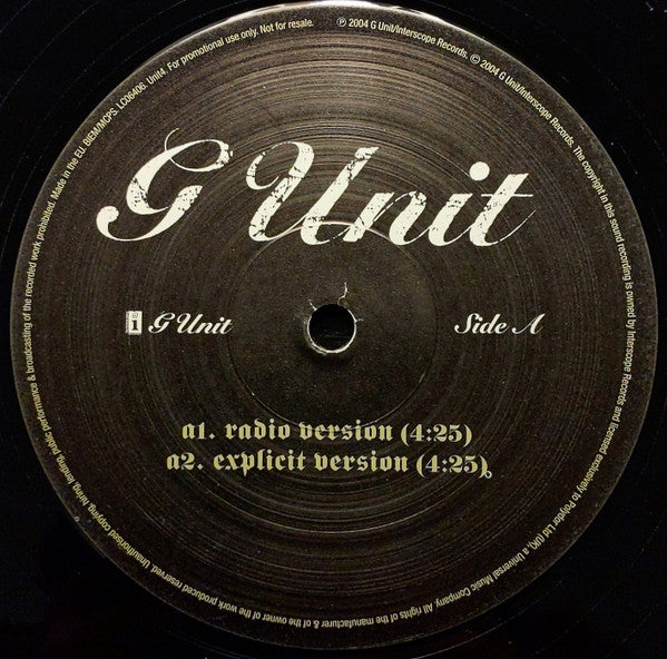 G-Unit : Wanna Get To Know You (12", Promo)