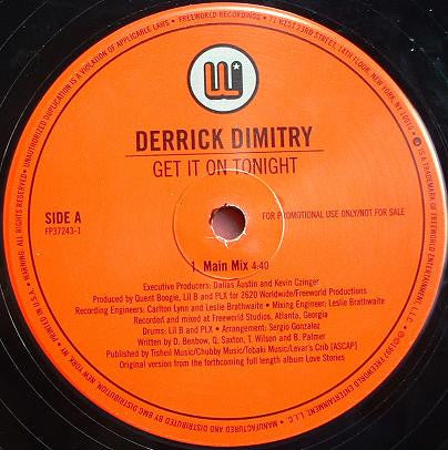 Derrick Dimitry : Get It On Tonight (12", Promo)