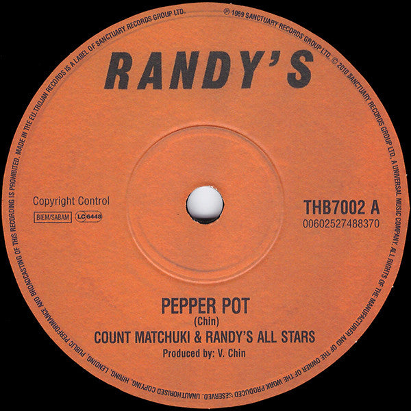 Count Matchuki* / Winston Samuels : Pepper Pot / Lick It Back (7", Ltd)